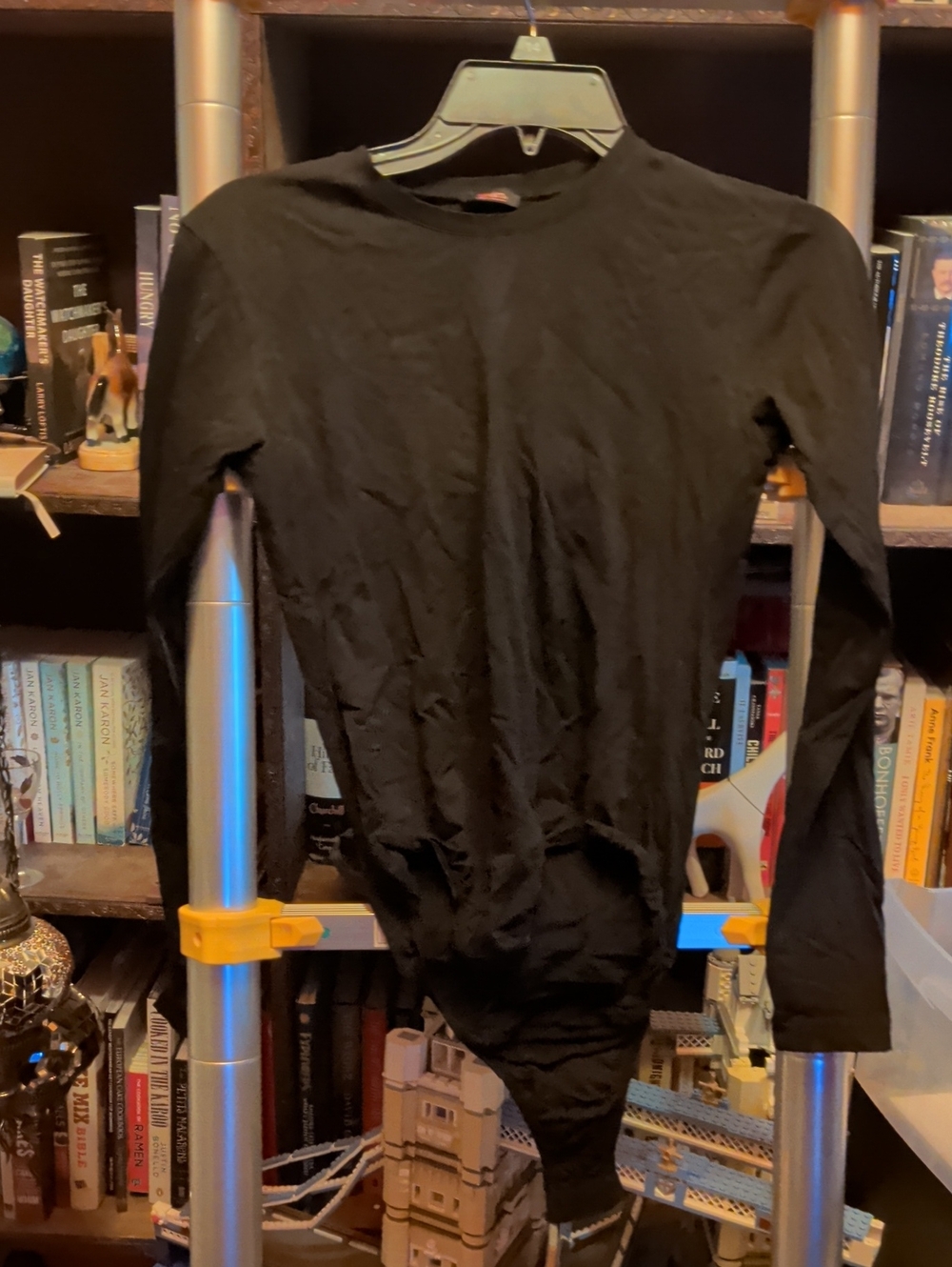 Black Long-Sleeve Shapewear Bodysuit